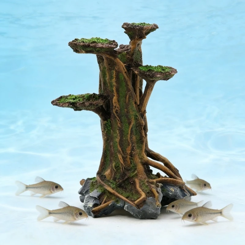 Planted Aquarium Moss - Artificial Moss Tree Driftwood Aquarium Decoration