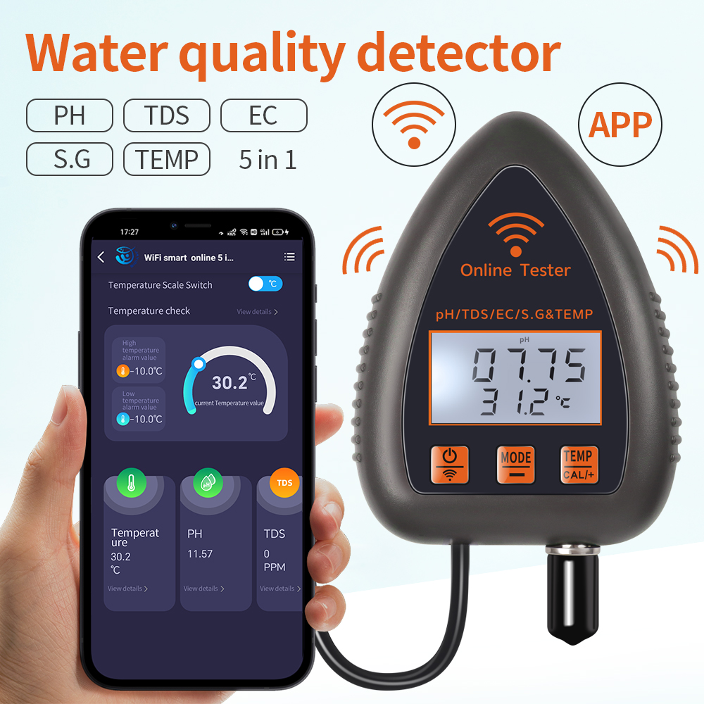 Tuya WiFi 5 in 1 TDS/EC/SALT/S - Planted Aquarium Test Kit review and price