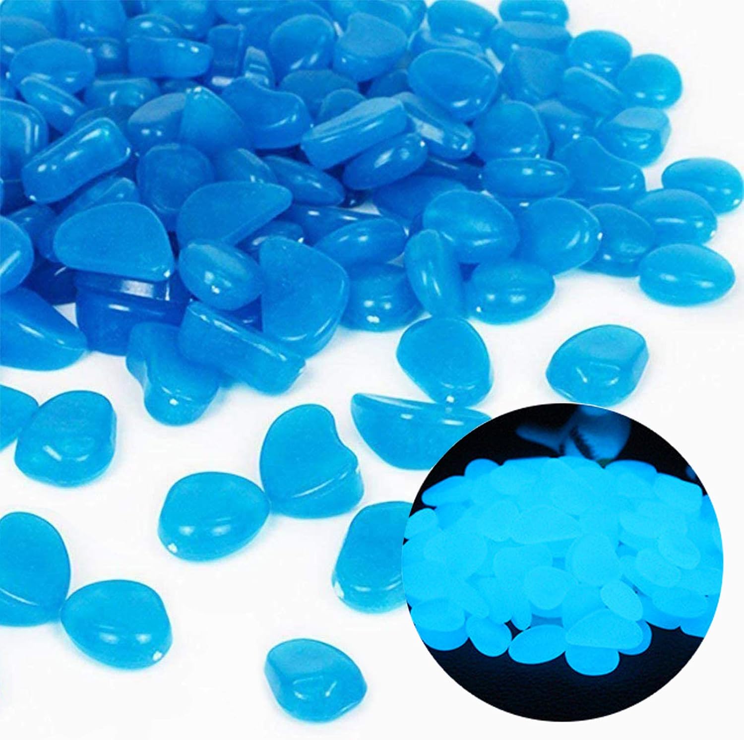 Fish Tank Rocks Glow Blue Pebb - Aquarium Planted Plants review and price