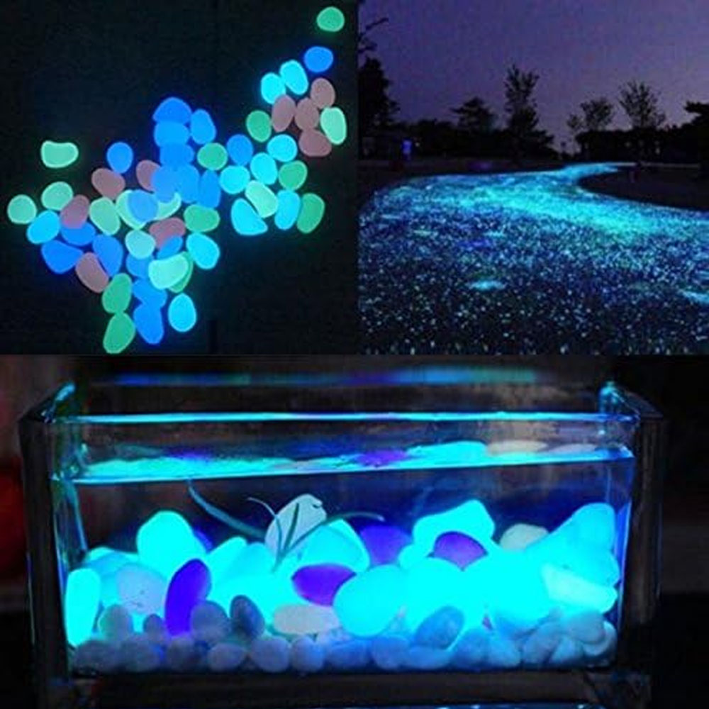 Fish Tank Rocks Glow Blue Pebb - Aquarium Planted Plants review and price