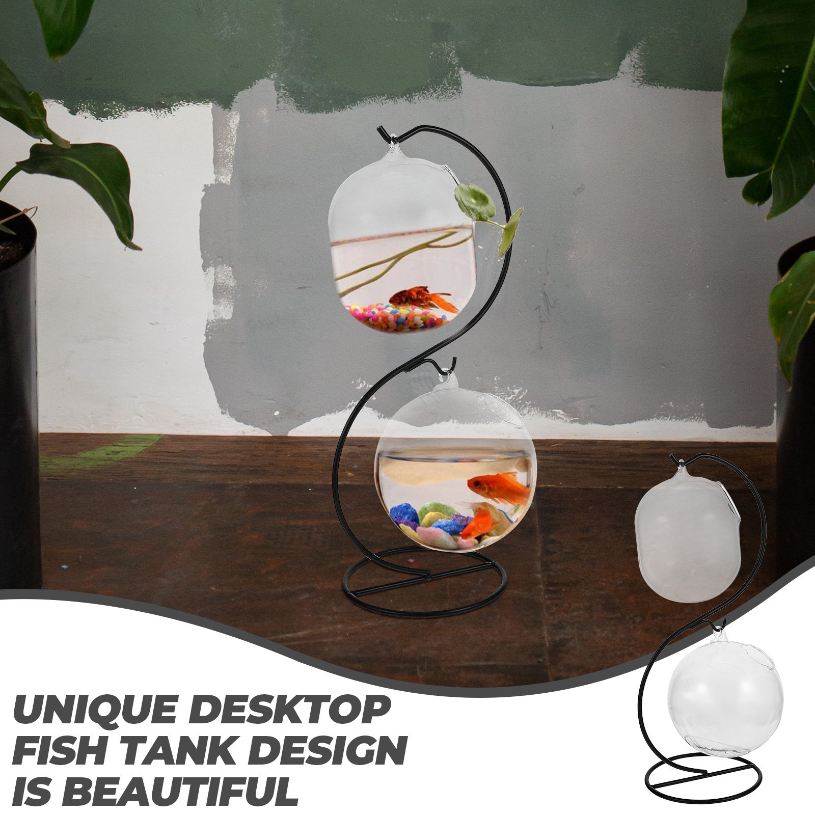1Set Transparent Desktop Fish  - Aquarium Planted Plants review and price